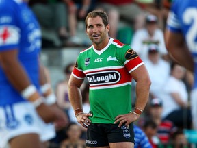 SYDNEY, AUSTRALIA - FEBRUARY 05: Ben Ross of the Rabbitohs smiles during the trial match between the NRL South Sydney Rabbitohs and Newtown at Redfern Oval on February 5, 2011 in Sydney, Australia.  (Photo by Mark Nolan/Getty Images)