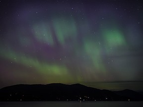 Henry Xie captured this image of the Aurora Borealis from Whytecliff Park in West Vancouver on Monday night.