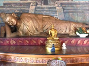 Reclining Buddha inside the monastery