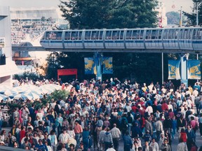 The crowds at Expo 86 at the end of its run in October, 1986.