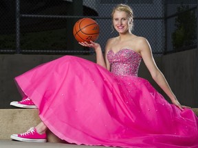 Tayla Jackson brought her own style to the court in helping Brookswood to back-to-back BC Triple A basketball titles. (PNG photo by Gerry Kahrmann and Ric Ernst)