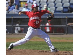 Clinton Hollon threw five innings of two-hit ball for the Vancouver Canadians as part of a  Saturday night doubleheader. (Province Files.)