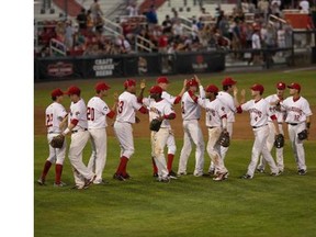 The Vancouver Canadians have been doing loads of post-game celebrating of late. (Vancouver Canadians photo.)