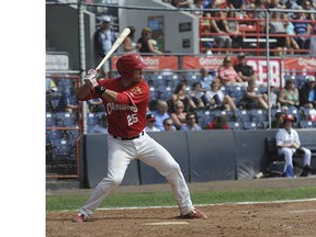 Justin Atkinson went 2-for-4 in the Canadians' 5-2 loss to Boise Wednesday. (Province Files.)