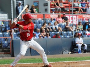 Justin Atkinson continued his hot streak in the Canadians' 8-0- win over Eugene Monday night. (Province Files.)