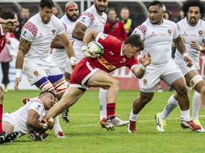 Canada's kit will be all-red for the 2015 Rugby World Cup. (Steve Bosch  /  PNG staff photo)