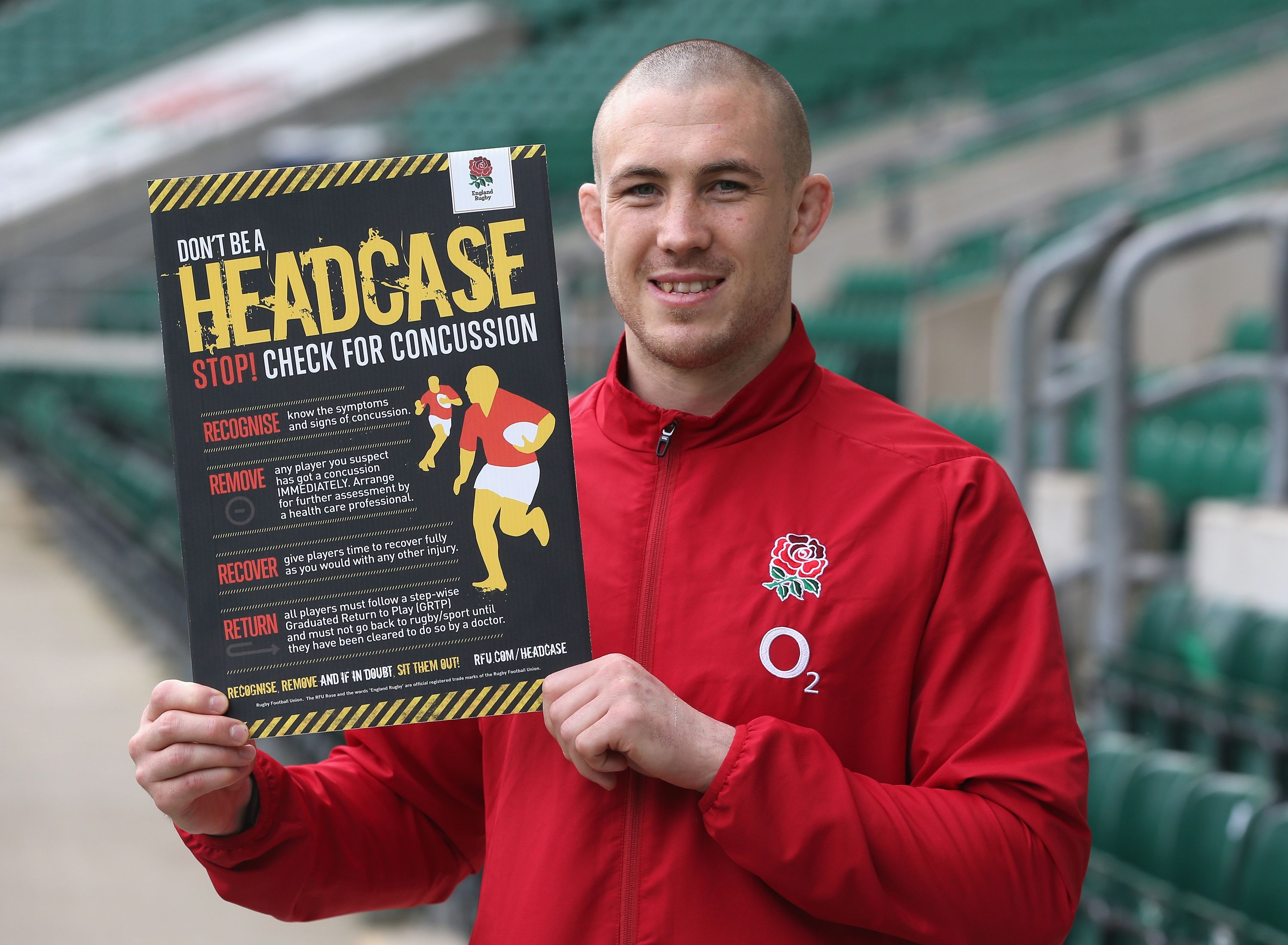 Mike Brown, the England fullback is supporting the RFU’s latest concussion awareness initiative for the community game. (Photo by David Rogers/Getty Images)