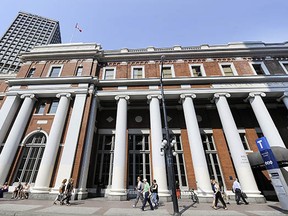 Historic Waterfront Station in downtown Vancouver is undergoing an extensive exterior renovation due for completion in October. (Photos by Mark van Manen, PNG)