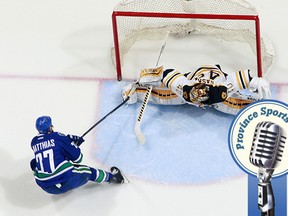 Shawn Matthias is gone, part of the great (?) Canucks makeover of 2015.  (Photo by Jeff Vinnick/NHLI via Getty Images)