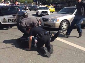 "Force doesn't look pretty," Vancouver police said about this takedown.