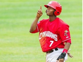 Earl Burl III and the rest of the Vancouver Canadians wrap up their 2015 season this weekend at Nat Bailey Stadium. (Province Files.)