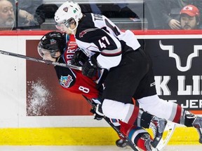 Vancouver Giants defenceman Josh Thrower usually plays with edge. (Province Files.)