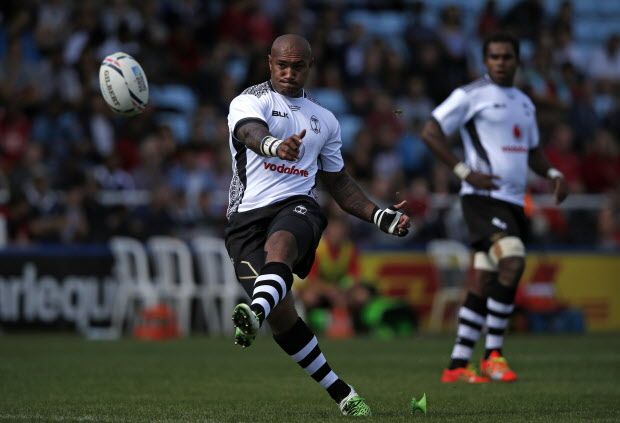 Nemani Nadolo put on a goal-kicking clinic at The Stoop (ADRIAN DENNIS/AFP/Getty Images)