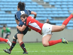 Captain Tyler Ardron will make his Rugby World Cup debut on Saturday vs. Italy. (KAZUHIRO NOGI/AFP/Getty Images)