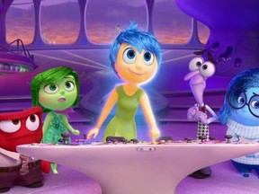 Inside Out, one of the few original movies this year, features, from left, Anger (Lewis Black), Disgust (Mindy Kaling), Joy (Amy Poehler), Fear (Bill Hader) and Sadness (Phyllis Smith). (THE ASSOCIATED PRESS FILES)