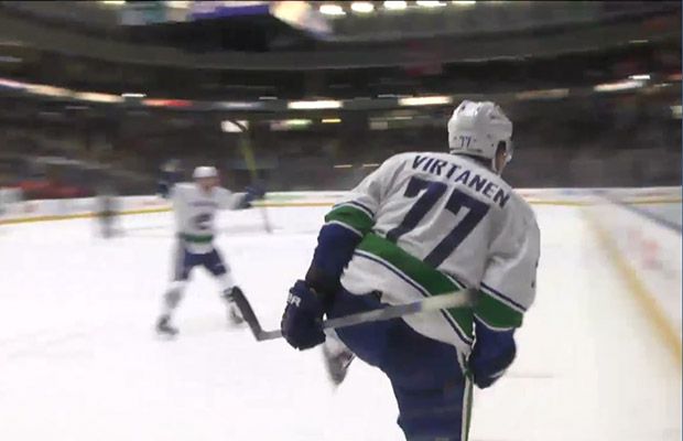 Jake Virtanen scores overtime winner vs. Calgary Flames