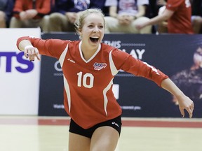 Simon Fraser Clan volleyball standout Alison McKay brings passion and excitement to the West Gym. (Ron Hole/SFU athletics)