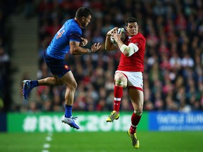 Ciaran Hearn snags a re-start, which turned not long after into a try. (Getty Images)