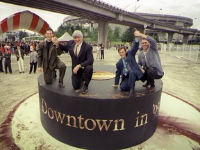 What do Dixon Ward, Pat Quinn, Arthur Griffiths and Trevor Linden have in common? They were all at the 1993 ground-breaking for what would become GM Place two years later.