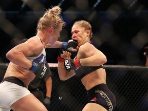 "Holy Hell Holly Holm" say the Keyboard Kimura podcast guys on her upset victory over Ronda Rousey at UFC 193.  (Photo by Quinn Rooney/Getty Images)