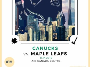 Canucks vs Maple Leafs poster