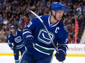 The Canucks' captain skated with his team for parts of Monday's practice in Tampa. THE CANADIAN PRESS/Darryl Dyck