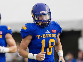 UBC's Stavros Katsantonis leads his teams in interceptions, and now in best nicknames, boasting both Greece Lightning and The Bakersfield Bandit. (Bob Frid, UBC athletics)
