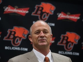 BC Lions head coach Jeff Tedford liked the way his team battled adversity and hung together in 2015. (PNG photo)