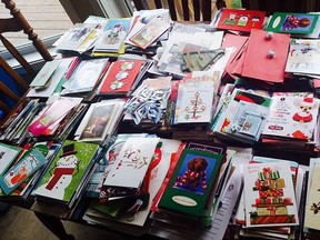 Just some of the cards people from around the world have sent to Owen.