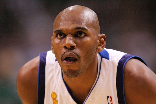 DALLAS - JUNE 11:  Jerry Stackhouse #42 of the Dallas Mavericks looks on against the Miami Heat during Game Two of the 2006 NBA Finals June 11, 2006 at American Airlines Center in Dallas, Texas.The Mavs won 99-85.  NOTE TO USER: User expressly acknowledges and agrees that, by downloading and or using this photograph, User is consenting to the terms and conditions of the Getty Images License Agreement. Mandatory Copyright Notice: Copyright 2006 NBAE (Photo by Jesse D. Garrabrant/NBAE via Getty Images)