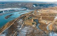 Photo of work being done in preparation for construction of the Site C dam.