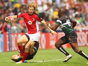 Conor Trainor and Canada could face Zimbabwe in the final Rio 7s qualification tournament, which will be played in Monaco.  (Photo by Mark Kolbe/Getty Images)