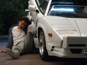 Leonardo DiCaprio struggles with his car in The Wolf of Wall Street.