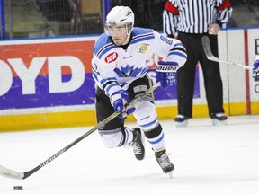 Penticton Vees defenceman Dante Fabbro is among the participants in the CJHL Prospects Game in Surrey on Jan. 26. (BCHL photo.)