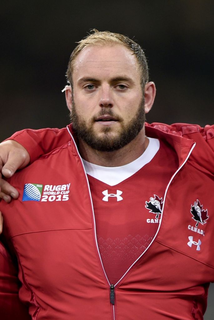Canada's prop Doug Wooldridge stands at the Millennium stadium in Cardiff on September 18, 2015 during the 2015 Rugby Union World Cup. AFP PHOTO / DAMIEN MEYER RESTRICTED TO EDITORIAL USE (Photo credit should read DAMIEN MEYER/AFP/Getty Images)