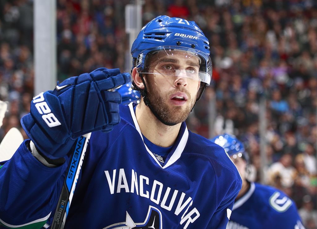 Brandon Sutter is slated to make his return to the Vancouver line-up tonight. A sports hernia that eventually required surgery has kept him out since a Nov. 10 game. (Getty Images File.)