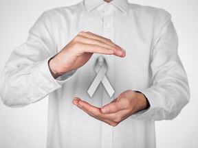 Wearing a silver ribbon helps raise awareness for schizophrenia and other disorders.