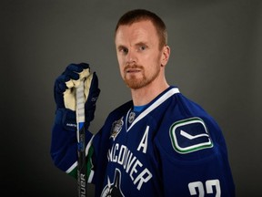 Daniel Sedin posed for this lovely photo at the all-star game. Tonight, he and the lads are back on ice.