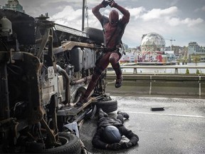 Deadpool starring B.C. actor Ryan Reynolds is just the latest in a seemingly endless string of superhero movies, many of which have been filmed in B.C. (Joe Lederer, Marvel/Twentieth Century Fox)