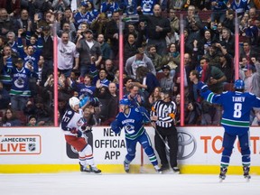 Linden Vey had his day with a goal and four shots Thursday. But will he be visible Saturday against Calgary? . THE CANADIAN PRESS/Darryl Dyck