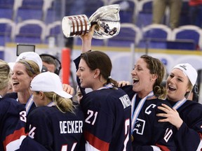 The USA are the demending Women's Hockey World Champions; the 2016 edition of the tournament begins Monday in Kamloops. THE CANADIAN PRESS/AP/Claudio Bresciani