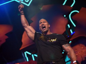 The Rock is ready.  (Photo by Emma McIntyre/Getty Images for MTV)