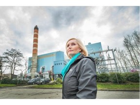 Abbotsford Coun. Patricia Ross in front of the Burnaby incinerator on March 9. She says, ‘There is no reason for (a new) incinerator. But (Metro Vancouver) will probably try it again — put a prettier dress on it and convince the public it’s going to be different.’  Arlen Redekop/PNG