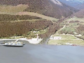 The Woodfibre LNG proposal for bear Squamish (pictured in an artist’s concept).