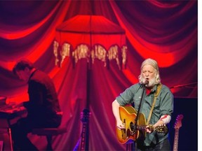 Blue Rodeo’s Mike Boguski ( L ) and Greg Keelor ( R ) perform in concert at the Orpheum Theatre, Vancouver, January 26 2016.