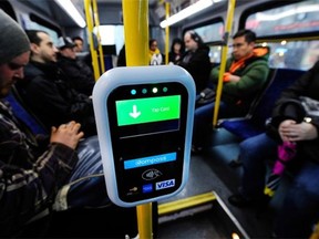 Compass card readers on buses are still too error-prone to be put into service, according to the acting CEO of TransLink.    — Mark van Manen/PNG files