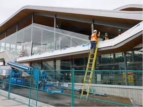 The Evergreen Line rapid-transit project is 80-per-cent complete, and is now expected to be finished by February 2017. Pictured is the Moody Central station.