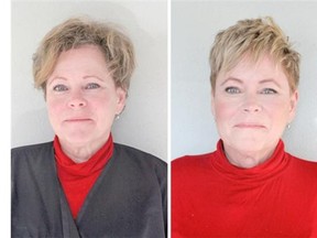 Diane Camponi, before and after.
