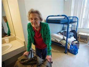 Eighty-two-year-old Fran Flann at the Lookout North Shore Shelter on Wednesday. J