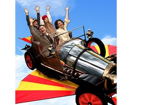Clockwise, from back left: Dawson Vogt, Jaimie MacLean, Ranae Miller and Kevin Michael Cripps star in Chitty Chitty Bang Bang.